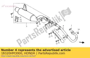 Honda 18320HM3000 rura wydechowa - Dół