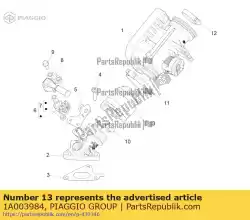 Here you can order the throttle body hose from Piaggio Group, with part number 1A003984: