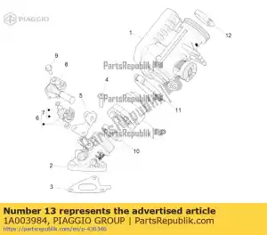 Piaggio Group 1A003984 throttle body hose - Bottom side