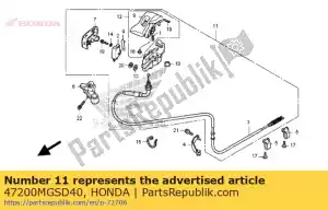 Honda 47200MGSD40 lever assy, ??parkin - Onderkant