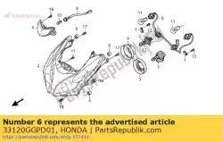 Here you can order the no description available at the moment from Honda, with part number 33120GGPD01: