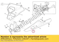 AP8184522, Piaggio Group, Bajo carenado. rojo aprilia rsv rsv tuono 1000 2006 2007 2008 2009, Nuevo