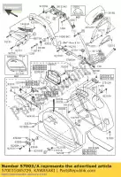 570031085729, Kawasaki, Bag-assy, ??rechts, blauw + zilver vn1600 kawasaki vn 1600 2005, Nieuw