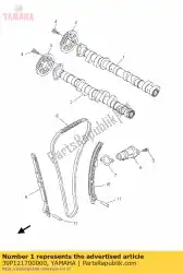 Ici, vous pouvez commander le arbre à cames 1 auprès de Yamaha , avec le numéro de pièce 39P121700000:
