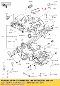 Kawasaki 161651068 separador, respiradero - Lado inferior