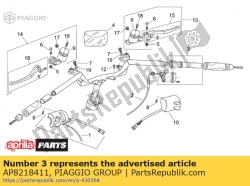 Aprilia AP8218411, Throttle w/out hand grip, OEM: Aprilia AP8218411