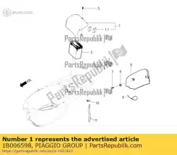 Here you can order the coperchio batteria completo from Piaggio Group, with part number 1B006598: