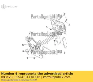 Piaggio Group 883470 uchwyt tablicy rejestracyjnej - Dół