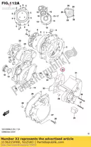 suzuki 1136215H00 amortecedor, eng spro - Lado inferior