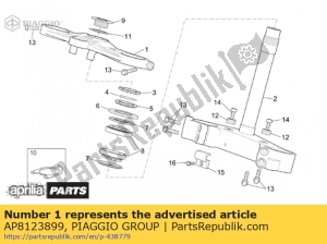 aprilia AP8123899 placa superior horquilla - rst futura 1000 2001 2003 - Lado inferior