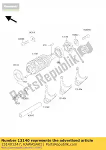 kawasaki 131401247 forcella-cambio kmx125-b8 - Il fondo