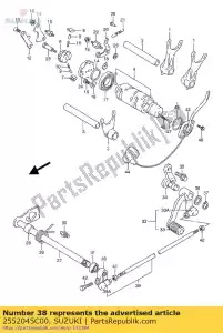 Suzuki 2552045C00 braço, mudança de marcha - Lado inferior