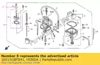 16015GBFB41, Honda, conjunto de câmara, flutuação honda cr 85 2005 2006 2007, Novo