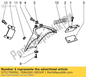 Piaggio Group 57517500N1 lower element - Bottom side