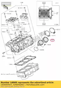 kawasaki 160660007 01 uchwyt-korpus przepustnicy - Dół