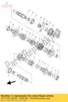 5TJ174113000, Yamaha, Asse, principale yamaha  wr yz 450 2007 2008 2009 2010 2011 2012 2013 2014 2015 2016 2017 2018, Nuovo