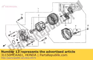 Honda 31150MCAA61 conjunto regulador - Lado inferior