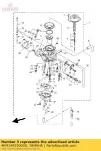 yamaha 4KM149330000 mola, diafragma - Lado inferior