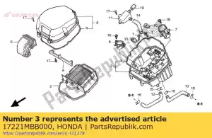 Honda 17221MBB000 étui comp, air / c - La partie au fond