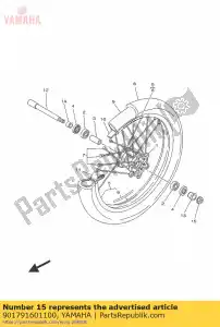 yamaha 901791601100 nuez - Lado inferior