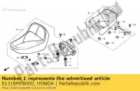 61318MF8000, Honda, colarinho, 6,3x22 honda cmx rebel c cmx450c 450 , Novo