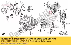 Honda 15141MFJD01 chain, oil pump drive (di - Bottom side