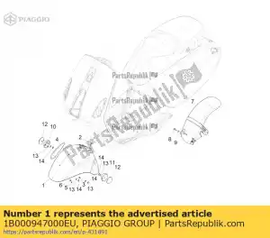 Piaggio Group 1B000947000EU vorderradkotfl?el - Onderkant