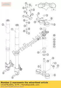 ktm 14187B20RS perna do garfo r / s wp48 950 sm 06 - Lado inferior