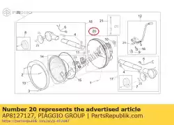 Ici, vous pouvez commander le capuchon de phare. Chr. Auprès de Piaggio Group , avec le numéro de pièce AP8127127: