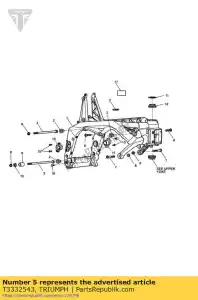 triumph T3332543 bolt, skt hd, m10, 266lg - Bottom side