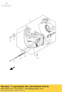 Suzuki 0912505135 tornillo - Lado inferior