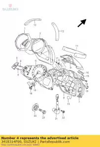 suzuki 3418314F00 screw - Bottom side