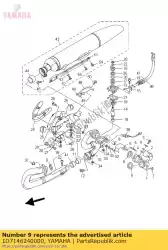 deksel, uitlaat van Yamaha, met onderdeel nummer 1D7146240000, bestel je hier online: