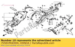 veer, sleutelvergrendeling instellen van Honda, met onderdeel nummer 75581MGE000, bestel je hier online: