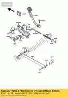 430011178, Kawasaki, leva freno, pedale kawasaki vn  a vn750 twin 750 , Nuovo