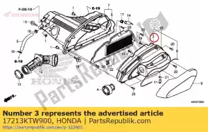 Honda 17213KTW900 joint, filtre à air - La partie au fond