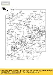 Here you can order the carburetor,rh,inside from Kawasaki, with part number 150111373: