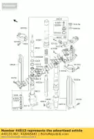 440131387, Kawasaki, tube-fourche intérieur, lh klx300-a2 kawasaki d klx 125 300 1997 1998 1999 2000 2001 2002 2003, Nouveau