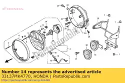 Qui puoi ordinare coperchio, perno di regolazione del raggio da Honda , con numero parte 33137MK4770: