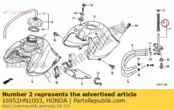 Here you can order the screen set,fuel s from Honda, with part number 16952HN1003: