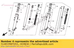 Here you can order the no description available at the moment from Honda, with part number 51401MBTD51: