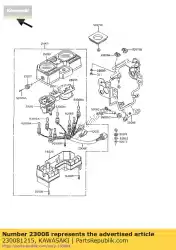 stopcontact, meter van Kawasaki, met onderdeel nummer 230081215, bestel je hier online: