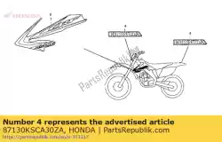 Qui puoi ordinare mark (honda) * tipo1 * da Honda , con numero parte 87130KSCA30ZA: