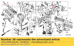 Aqui você pode pedir o lente, piscante (b) em Honda , com o número da peça 35214MCAA20: