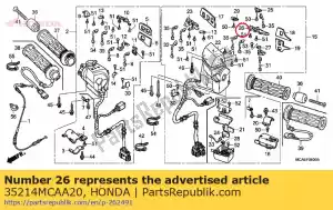 honda 35214MCAA20 lens, winker(b) - Bottom side