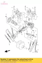 nokkenas assy 2 van Yamaha, met onderdeel nummer 3D8121801000, bestel je hier online: