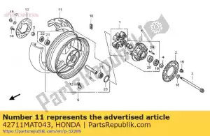 Honda 42711MAT043 pneu, rr - La partie au fond