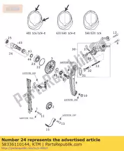 ktm 58336110144 árvore de cames cpl. 540/620 lc4 - Lado inferior