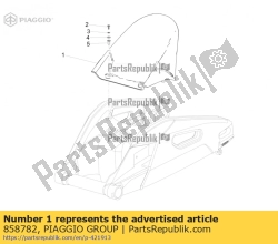 Aprilia 858782, Achter spatbord, OEM: Aprilia 858782