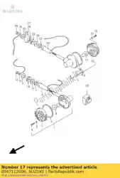 Here you can order the bulb 6v/1,7w from Suzuki, with part number 0947112006: